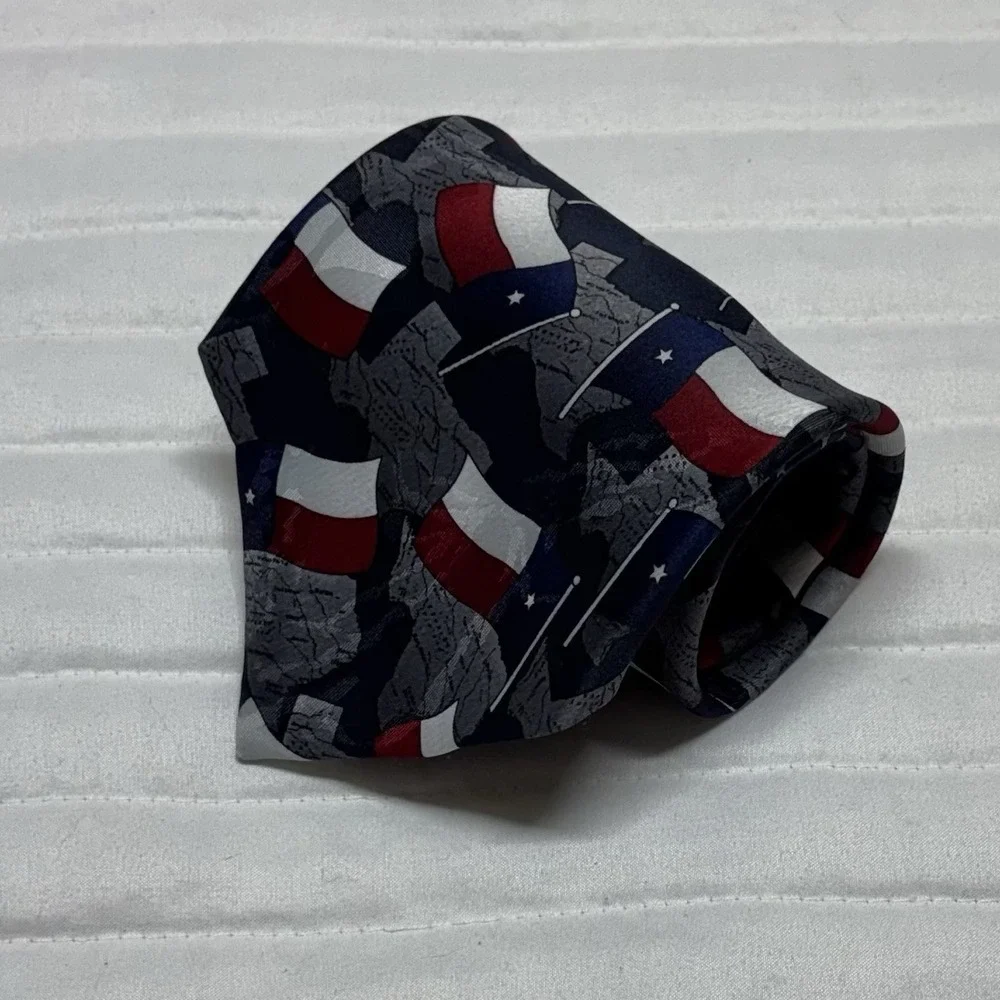 Puritan Men's Neck Tie Multi-Color Polyester Texas State Flag Design